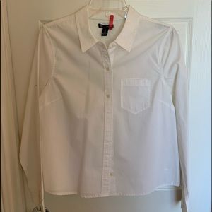 While button down blouse